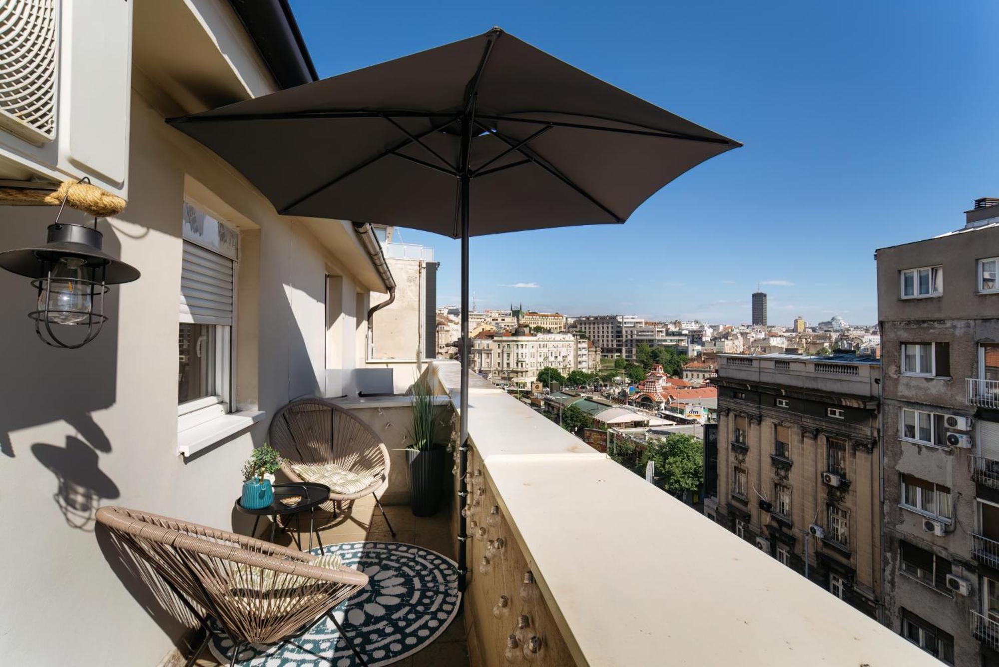 Roof Shelter City View Old Town Renovated Beograd Bagian luar foto